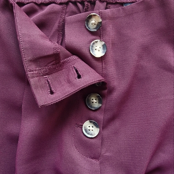 Reitmans Burgundy High Waist Wide Leg Palazzo Pants - Picture 10 of 10